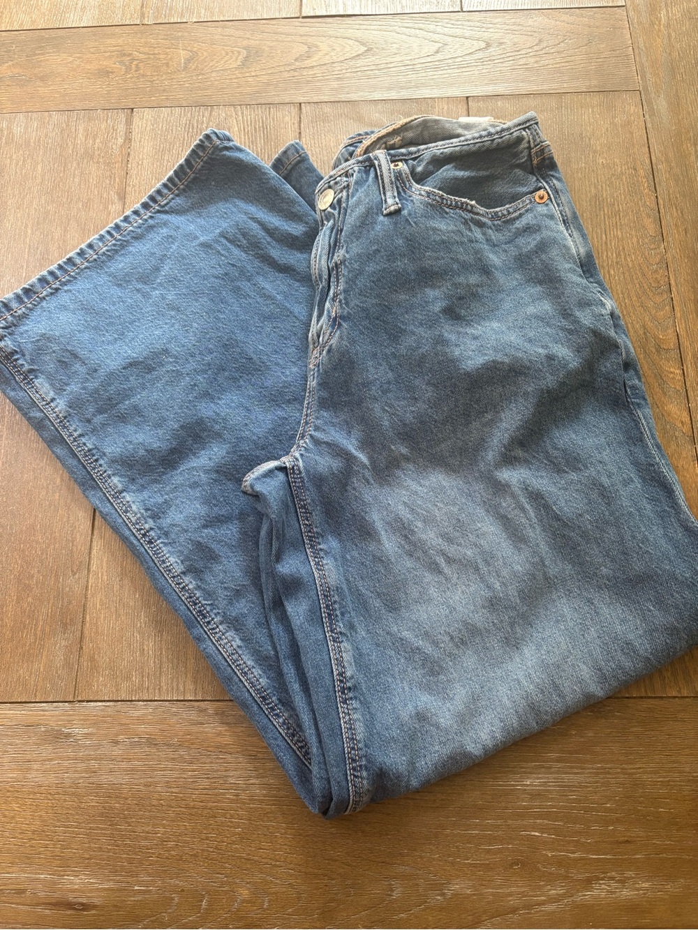 American Eagle Dreamy Drape Strigid Low-Rise Baggy Jeans 0-short